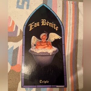 L'Eau bénite is a strong golden beer Rare dealer sign